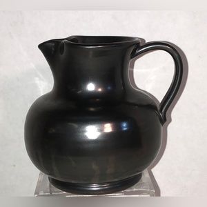 Prinknash Pottery Creamer Pewter Lustre Gun Metal England 2.5” Tall